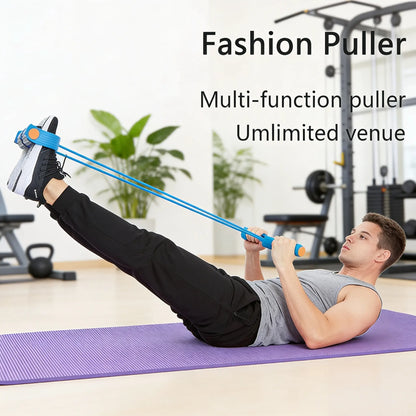 Multifunctional Elastic Tension Rope with 4-Tube Design for Comprehensive Fitness and Stretching Exercises