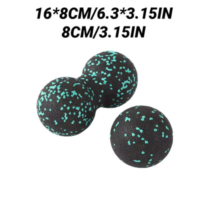 Yoga Peanut Massage Balls & Foam Block Set for Muscle Relief and Relaxation - High Density Fascia Therapy for Fitness Enthusiasts