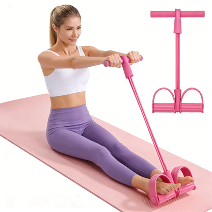 Multifunctional Elastic Tension Rope with 4-Tube Design for Comprehensive Fitness and Stretching Exercises