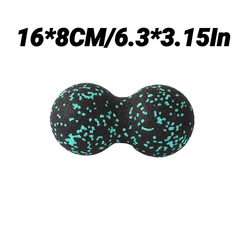 Yoga Peanut Massage Balls & Foam Block Set for Muscle Relief and Relaxation - High Density Fascia Therapy for Fitness Enthusiasts