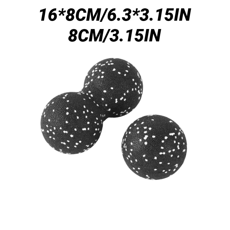 Yoga Peanut Massage Balls & Foam Block Set for Muscle Relief and Relaxation - High Density Fascia Therapy for Fitness Enthusiasts