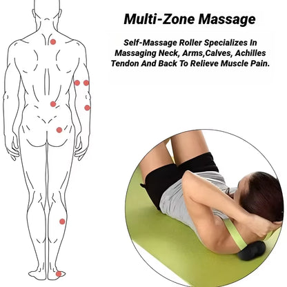 Yoga Peanut Massage Balls & Foam Block Set for Muscle Relief and Relaxation - High Density Fascia Therapy for Fitness Enthusiasts