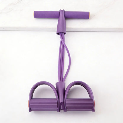 Multifunctional Elastic Tension Rope with 4-Tube Design for Comprehensive Fitness and Stretching Exercises